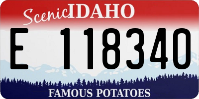 ID license plate E118340