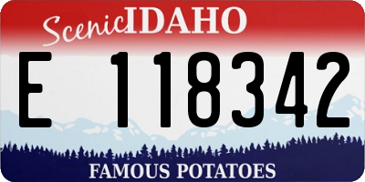 ID license plate E118342