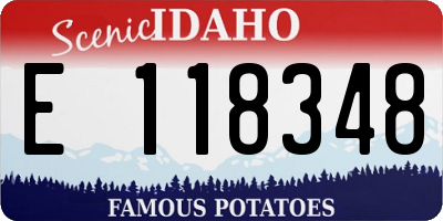 ID license plate E118348