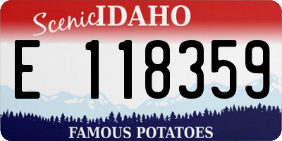 ID license plate E118359