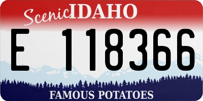 ID license plate E118366