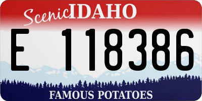 ID license plate E118386
