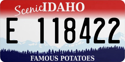 ID license plate E118422
