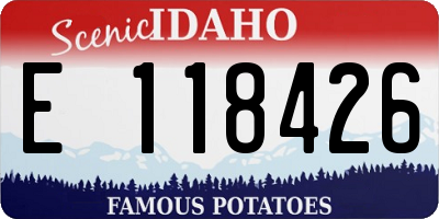 ID license plate E118426