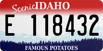 ID license plate E118432