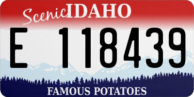 ID license plate E118439
