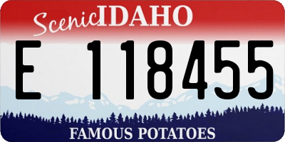 ID license plate E118455