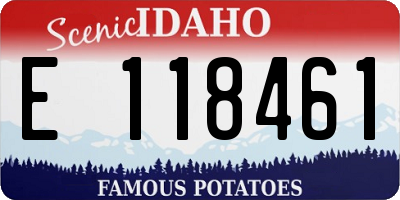 ID license plate E118461