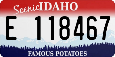ID license plate E118467