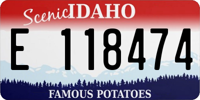 ID license plate E118474