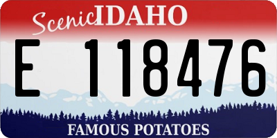 ID license plate E118476