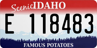 ID license plate E118483