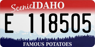 ID license plate E118505