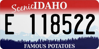 ID license plate E118522
