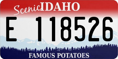 ID license plate E118526