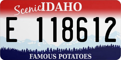 ID license plate E118612