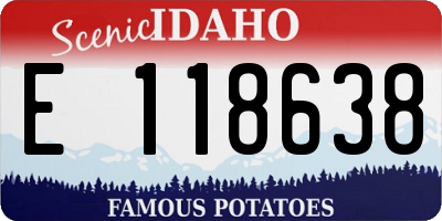 ID license plate E118638