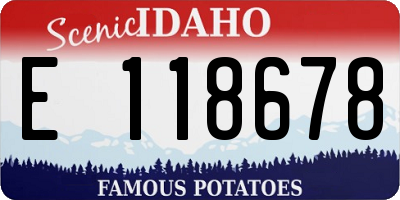 ID license plate E118678
