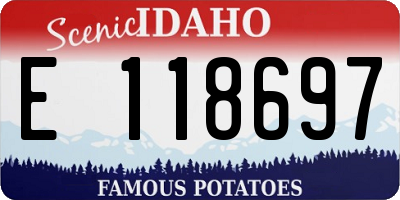 ID license plate E118697