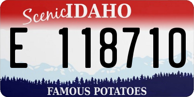 ID license plate E118710
