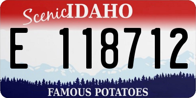 ID license plate E118712