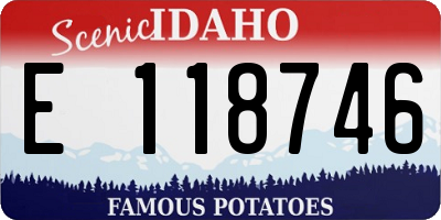 ID license plate E118746