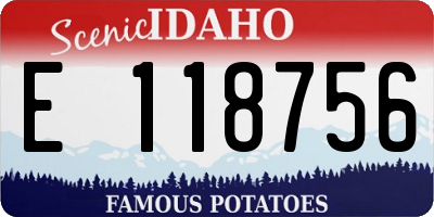 ID license plate E118756