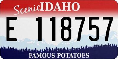 ID license plate E118757
