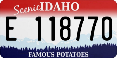 ID license plate E118770