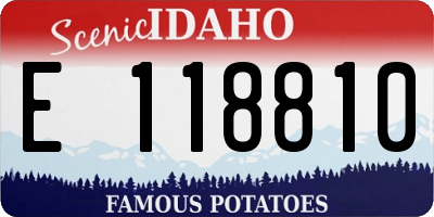 ID license plate E118810