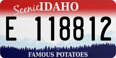 ID license plate E118812