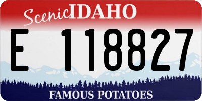 ID license plate E118827