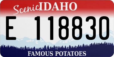 ID license plate E118830