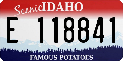 ID license plate E118841
