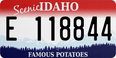 ID license plate E118844