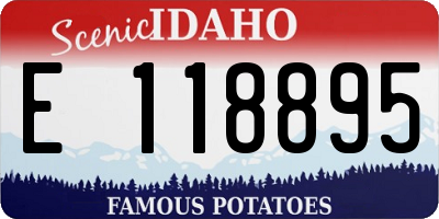 ID license plate E118895