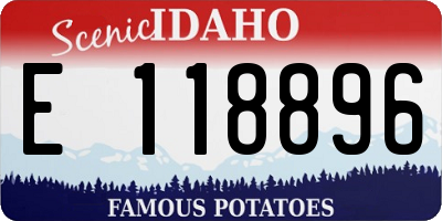 ID license plate E118896