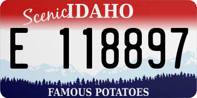 ID license plate E118897