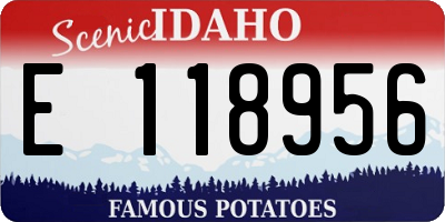 ID license plate E118956