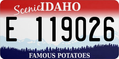 ID license plate E119026