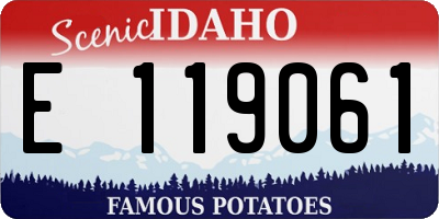 ID license plate E119061