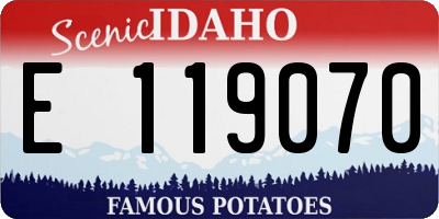 ID license plate E119070