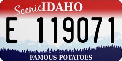 ID license plate E119071