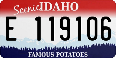 ID license plate E119106