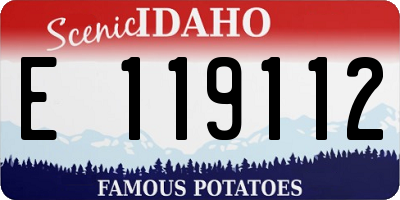 ID license plate E119112