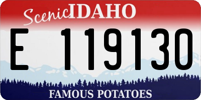 ID license plate E119130