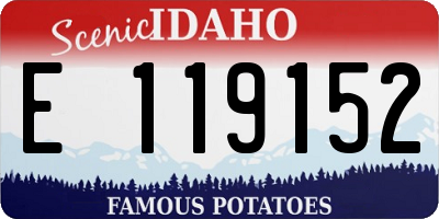 ID license plate E119152