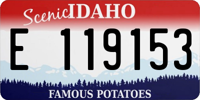 ID license plate E119153