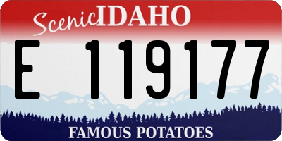 ID license plate E119177