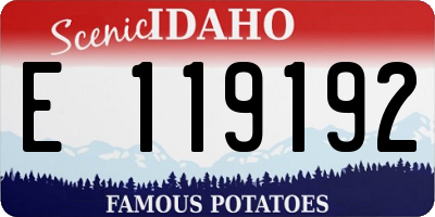 ID license plate E119192